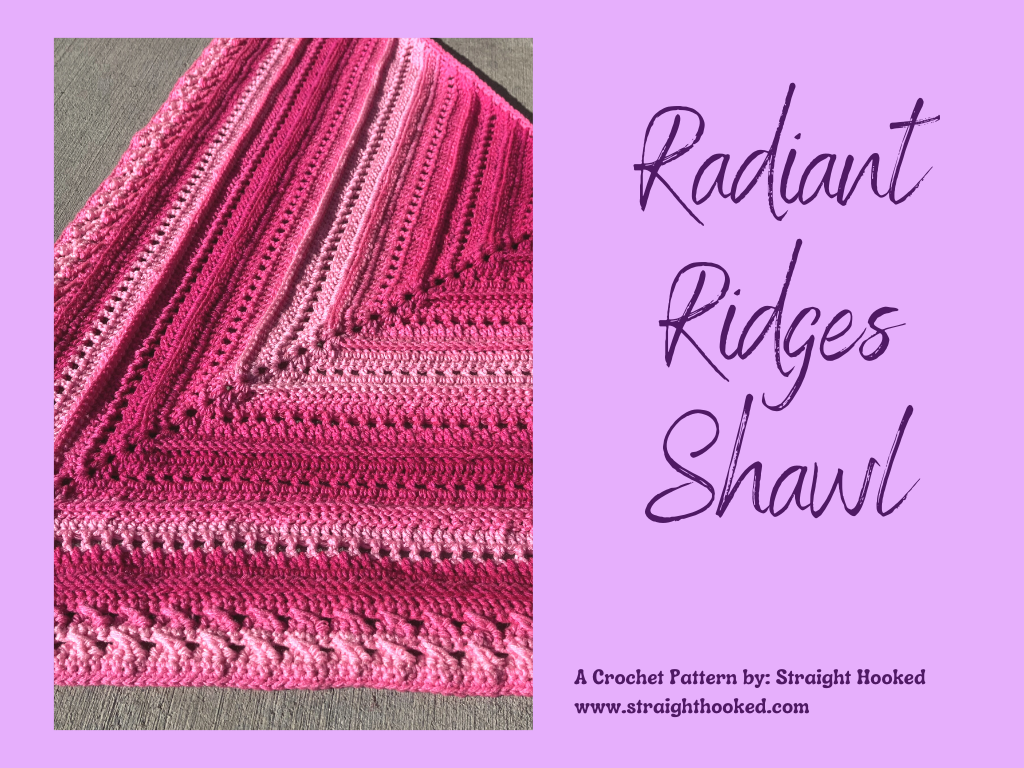 Radiant Ridges Shawl crochet pattern