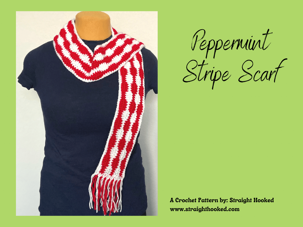 Peppermint Stripe Scarf Crochet Pattern