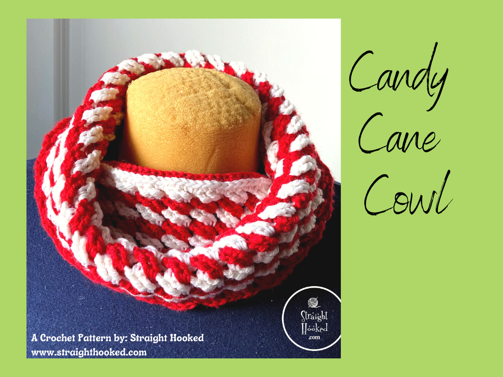 Candy Cane Cowl crochet pattern