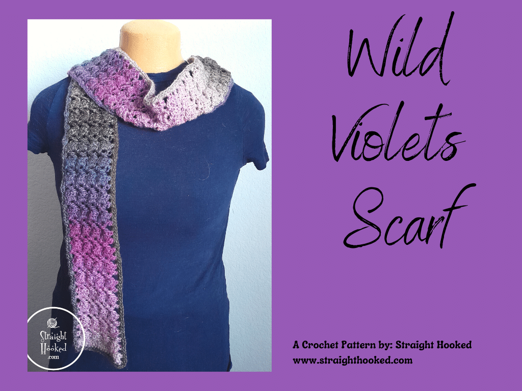 Wild Violets Scarf crochet pattern