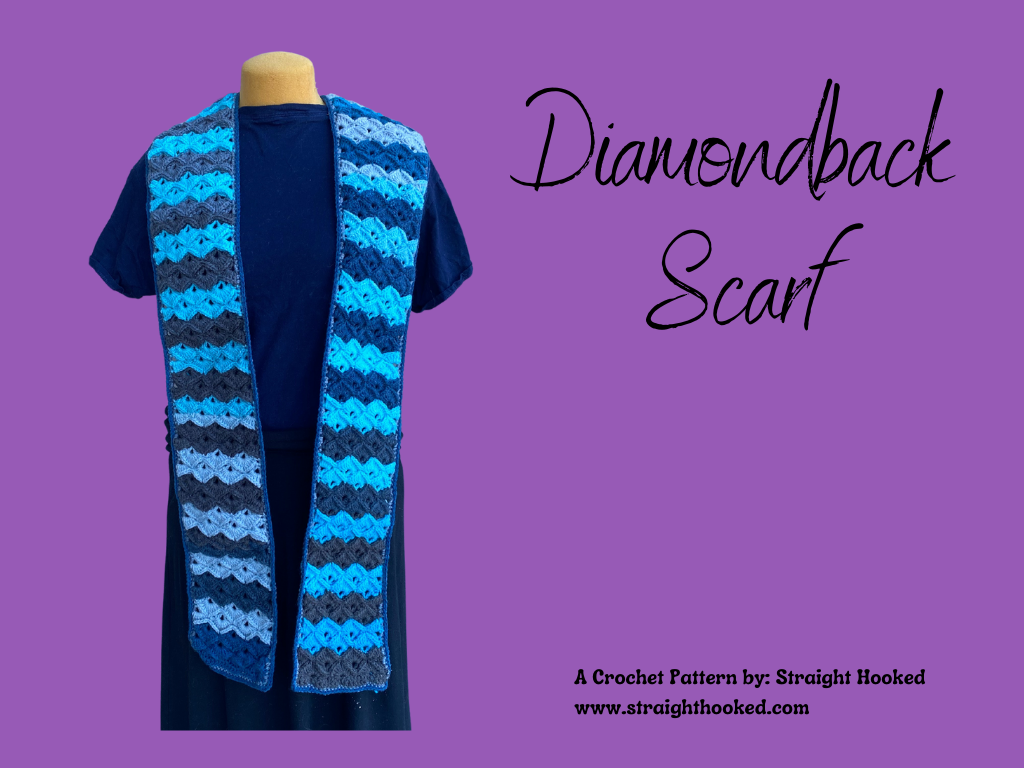 Diamondback Scarf crochet pattern