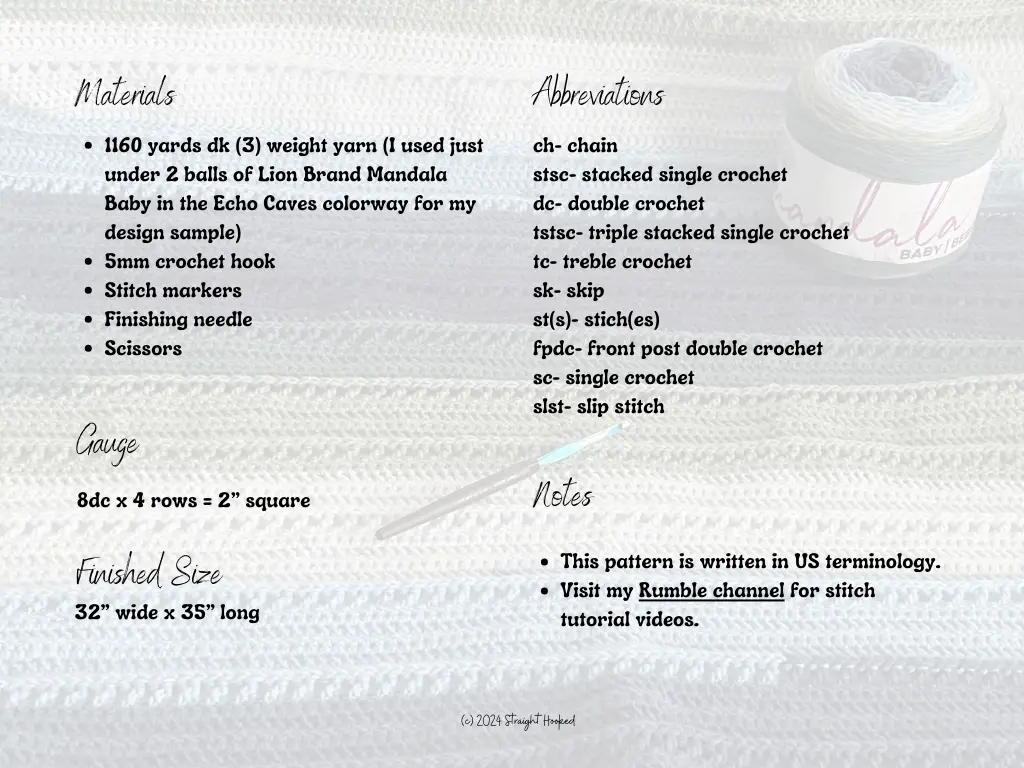 Gentle Kisses Baby Blanket crochet pattern