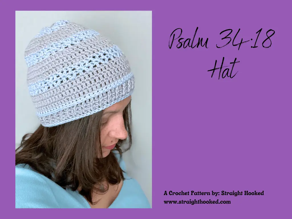 Psalm 34:18 Hat crochet pattern